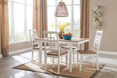 Check out this lovely Brovada Dining Room Table and set of 4 chairs by Ashley Furniture for just $369.99!