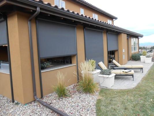 Rolling Shades for patios and windows are excellent for either heat reduction or simply privacy.