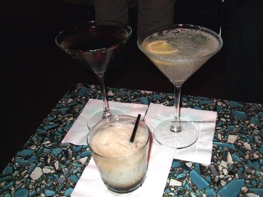 A trio of drinks.