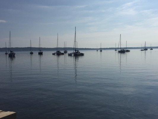 The bay surrounding Beautiful Traverse City