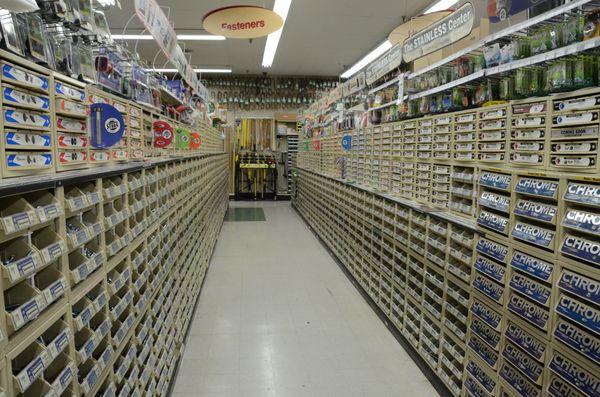 We have the largest fastener selection in the area, with sizes up to grade 8.