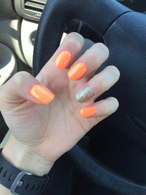 Beautiful October gel nails.