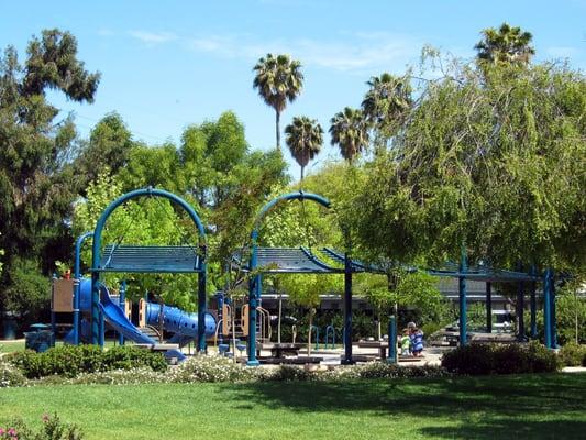 Playful shade structures for a neighborhood park