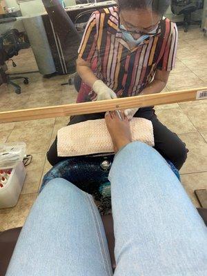 Getting my toes done