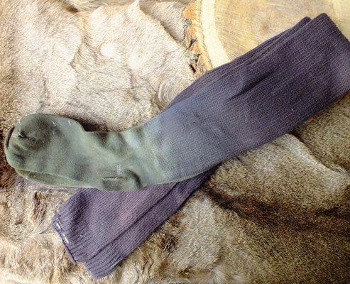 Hand dyed thigh high socks, fits all sizes people.