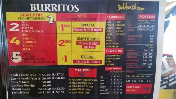 Our menu