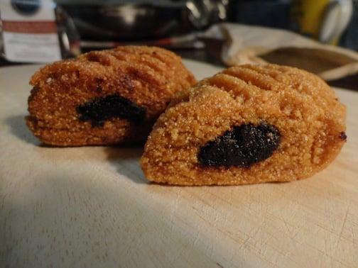 Makroud (semolina flour, butter, dates, honey, salt, spices, canola oil, orange blossom water)