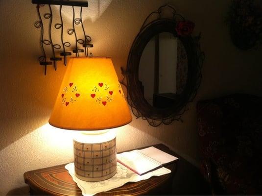 Guestbook and inviting lamp