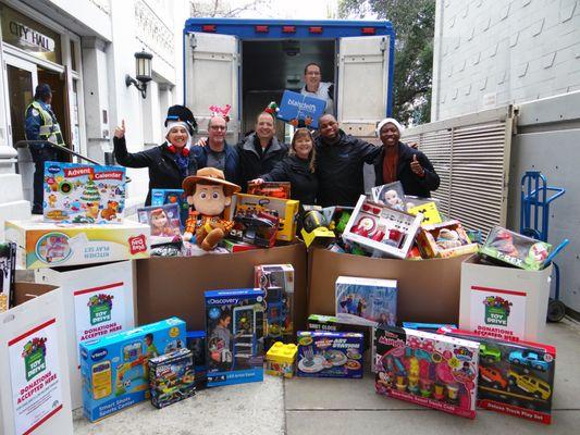 Blaisdell's participates in the City of Oakland toy drive every December to provide presents for kids in need.