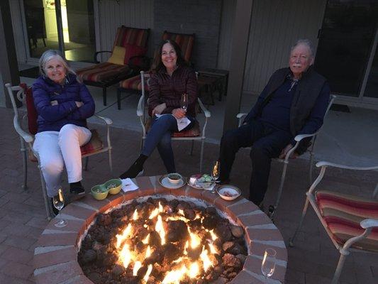 Re-built Firepit interior.
 New stainless 24" Fire Ring!!