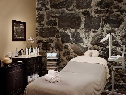 Facial and massage rooms.