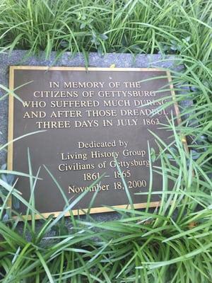 Memorial for Gettysburg Civilians (only one)