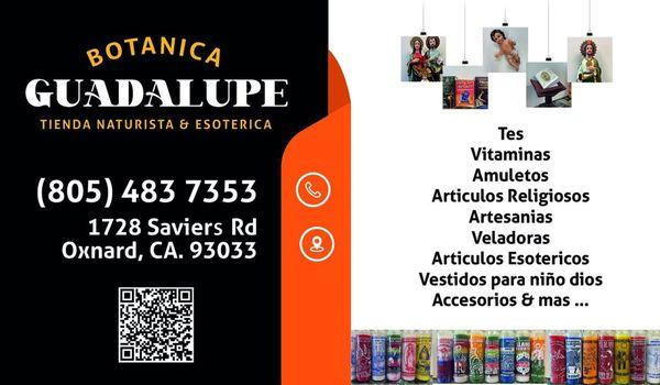 Botánica Guadalupe Address and Store Hours