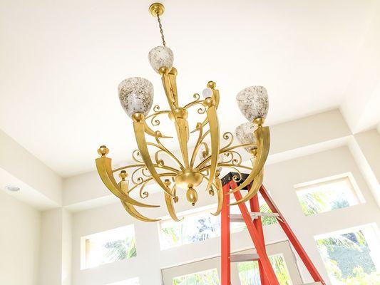 Chandelier cleaning