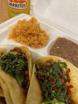 Taco Plate and Pineapple Jarritos