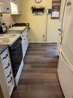 New cabinets and flooring