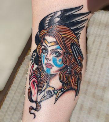 Celtic Morrigan tattoo by Jess