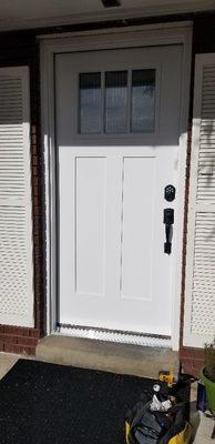 Door installation and custom paint job.