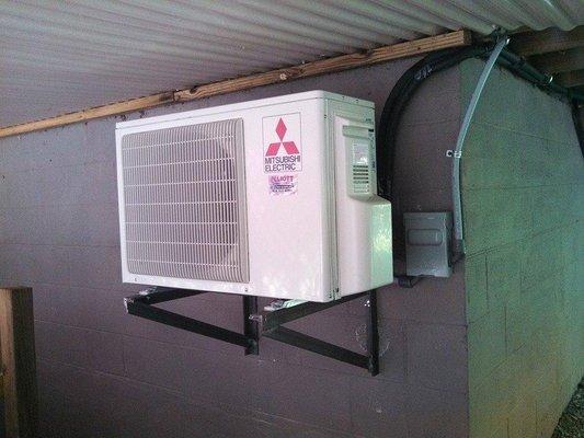 These Mitsubishi Mini Split heat pumps can be installed almost anywhere.