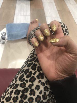 Gold Mani & Pedi