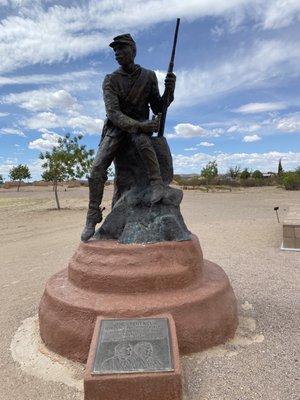 Statue commemorating the Buffalo Soldiers.