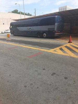 Cool ride ever on these new greyhound prevost buses from the Greyhound Bus Station