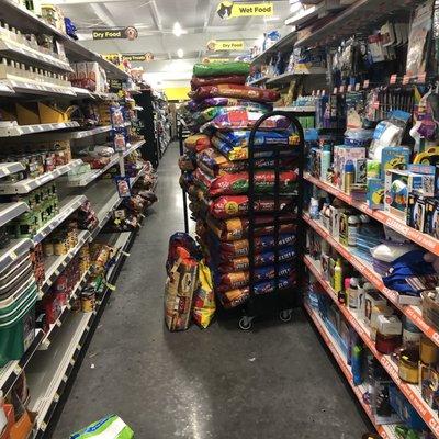 Dog food in the middle of the isle. Great work guys!