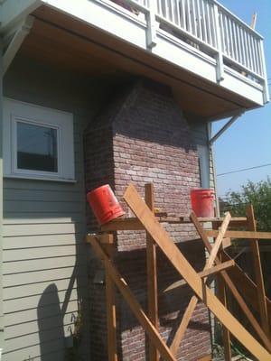 Brick Veneer Chimney