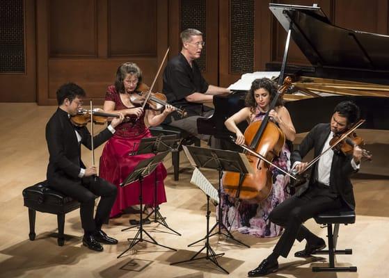 Paul Huang, violin, Agnes Gottschewski, violin; Warren Jones, piano; Ani Aznavoorian, principle cello; Richard O'Neill, principle viola