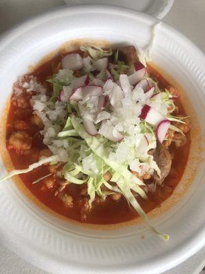 Pozole rojo  Solo Miércoles