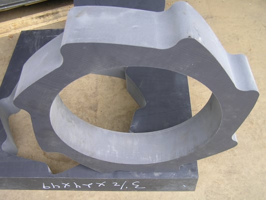 Example Plastic Part that was Cut with a Waterjet Machine