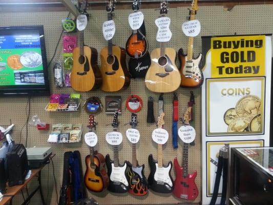 Apex also sells and buys Guitars and Instruments along with Guitar strings and supplies.