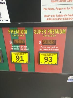 This is false advertising, "premium" here is NOT 91, its 93