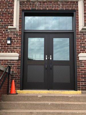 aluminum door replacement @ St Peter's