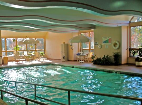 Our beautiful and heated pool is the perfect place for aquatic therapy.