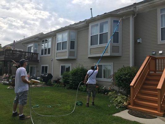 Power Wash Gutters and Siding