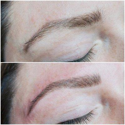 Brow wax and fill in