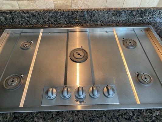 Stove top cleaning