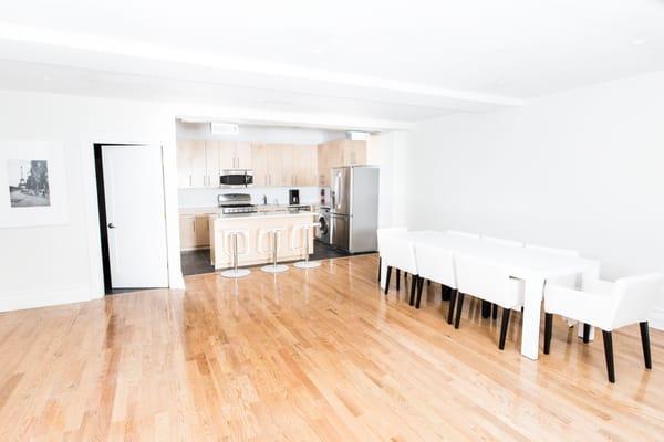 Kitchen and dining area.