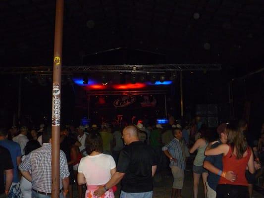 View of the outdoor stage taken from near the icehouse.