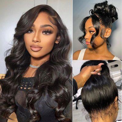 360 Lace Front Wigs Human Hair Pre Plucked Body Wave for Black Women Hd Lace Wig with Baby Hair Around $189