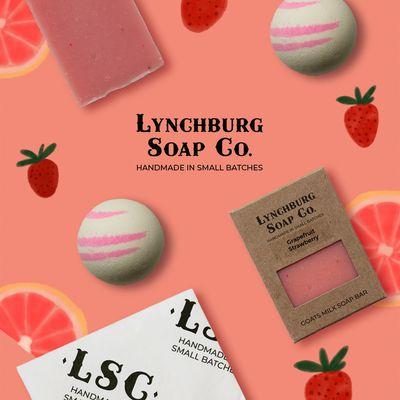 Grapefruit Strawberry Soap and Bath Bombs