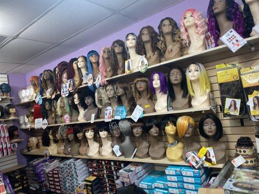 Just a part of our wigs room