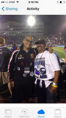 Thomas and Christian Monarrez at a UNR vs Boise St game... Pam made it all possible..