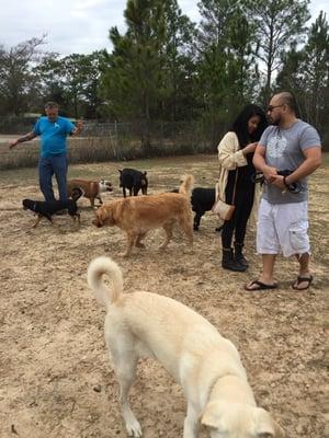 Robert welcomed us to tour where all the dogs go and play. We even enjoyed it as much as the dogs did!!!!