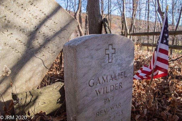 Gamaliel Wilder, the founder of Mud Creek and namesake of the cemetery.