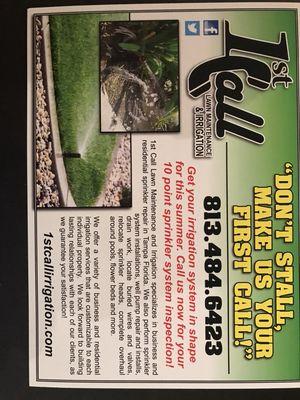 For all your Aeration needs use this card for a 10% discount