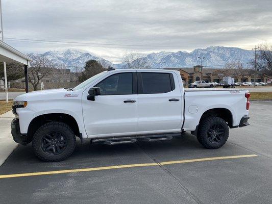 2019 Chevrolet Silverado tinted with 3M Color Stable window film (50% front / 5% rear)