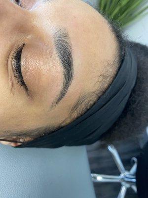 Brow wax and tint