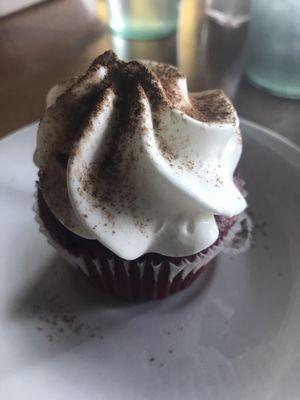 Complimentary Mother's Day Red Velvet Cupcake